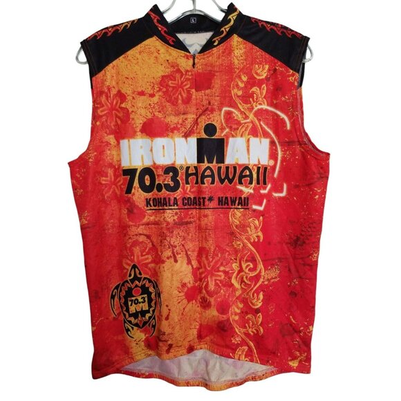 Ironman Triathlon 70.3 Kohala Coast Hawaii Cycling Tank Top Jersey Size Large - Picture 1 of 10